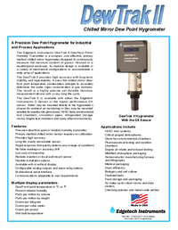 Thumbnail of document Data Sheet - DewTrak II Chilled Mirror Transmitter